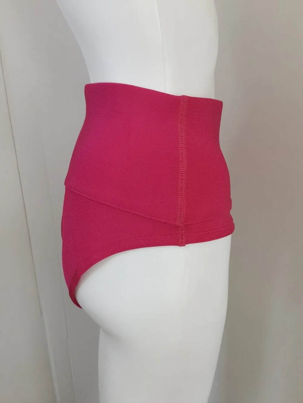SKIMS Knit High Waist Bikini Bottom in Magenta Pink Sz S NWT